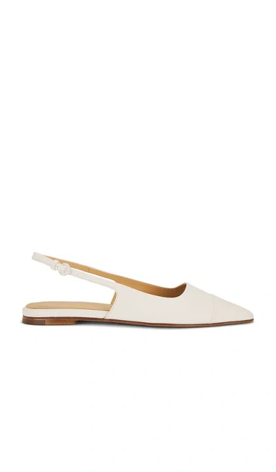 Dear Frances Tia Flat With Toe Cap In 白色