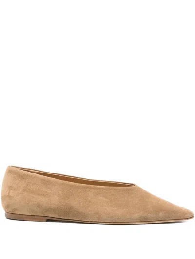 Dear Frances Topo Flat Pumps In Neutral