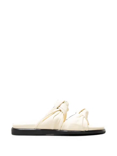 Dear Frances Tye Knot-detail Sandals In White