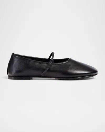 DEAR FRANCES WINTER LEATHER MARY JANE BALLERINA FLATS