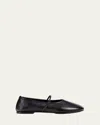 Dear Frances Black Balla Mesh Strap Ballerina Flats In Black