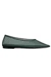 Dear Frances Women's Topo Flat Shoes In Emerald In Animal Print