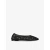 Dear Frances Mesh Stud-detail Balla Ballet Flats