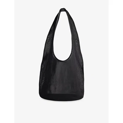 Dear Frances Womens Black Sacchetto Medium Mesh Shoulder Bag