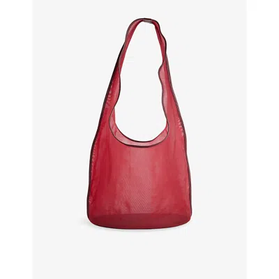 Dear Frances Womens Bordeaux Sacchetto Medium Mesh Shoulder Bag
