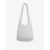 Dear Frances Womens Cemento Sacchetto Medium Mesh Shoulder Bag