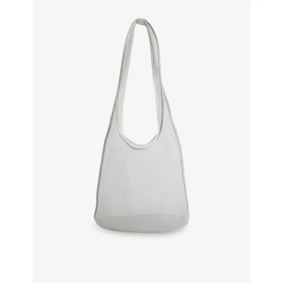 Dear Frances Womens Cemento Sacchetto Medium Mesh Shoulder Bag