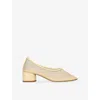 Dear Frances Yellow Balla Pump Heels In Animal Print