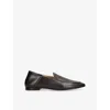 Dear Frances Gio Pointed-toe Leather Loafers In Black