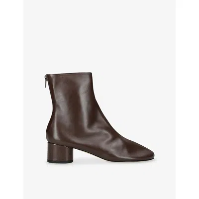 Dear Frances Womens Brown Harlie Leather Heeled Ankle Boots Eur 41 / 8 Uk