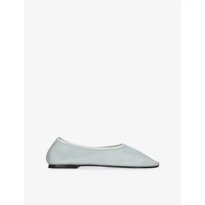 Dear Frances Womens Grey/dark Balla Mesh Ballet Flats Eur 38/5 Uk In Blue