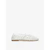Shop Dear Frances Womens  Balla Weave Leather Ballet Flats