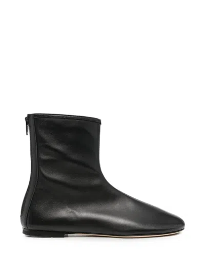 Dear Frances Balla Ankle Boots In Nappa Leather Black In Animal Print