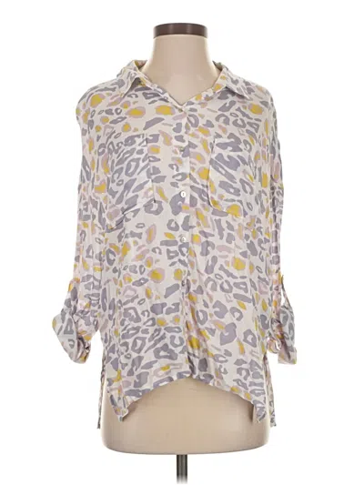 Pre-owned Dear John 3/4 Sleeve Blouse In Gray