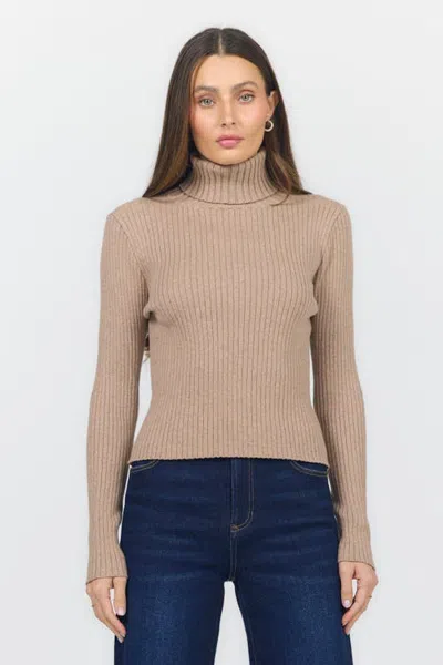 Dear John Arlen Turtleneck Cashmere Sweater In Neutral