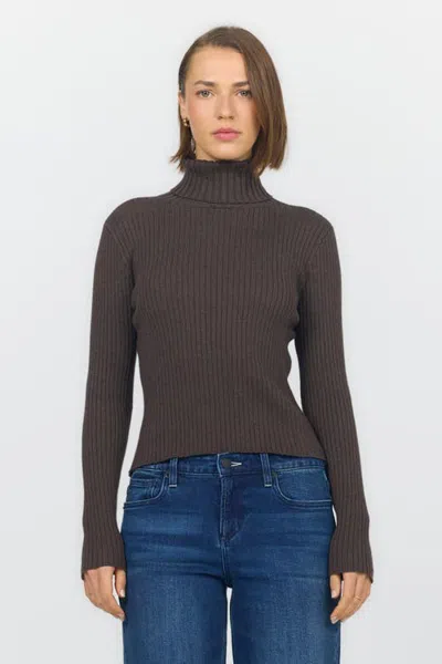 Dear John Arlen Turtleneck Cashmere Sweater In Brown
