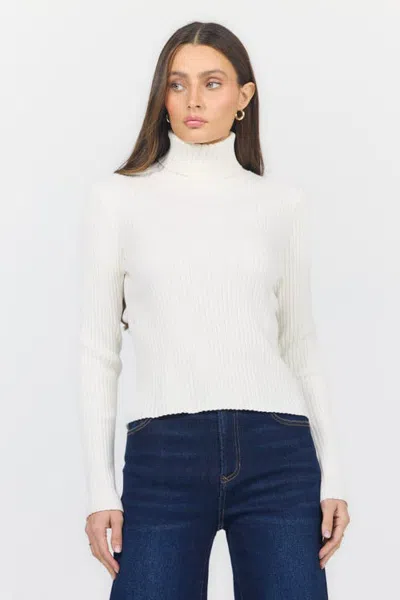 Dear John Arlen Turtleneck Cashmere Sweater In White