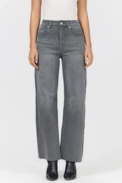 Dear John Audrey High Waist Wide Leg Jeans In Gray