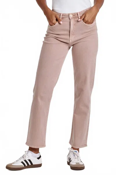 Dear John Denim 90's Super High Rise Ankle Straight Jeans In Rose Quartz In Pink