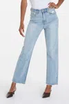 Dear John Denim 90s Ultra High Rise Ankle Straight Jeans In Calabasas In Multi
