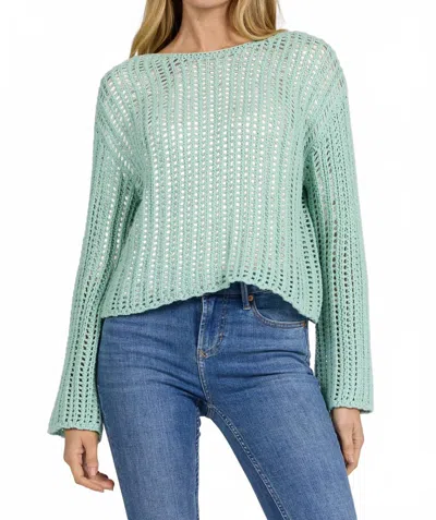Dear John Denim Adela Scoop Neck Sweater In Hemlock In Green
