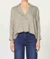 Dear John Denim Adelle Long Sleeve Top In Vetiver In Green