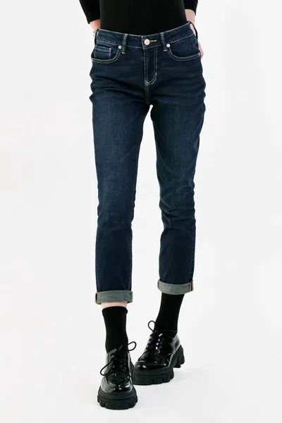 Dear John Denim Aiden High Rise Girlfriend Jeans In Blue