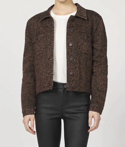 Dear John Denim Ainsley Novelty Jacket In Brown Leopard