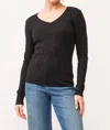Dear John Denim Alina Relaxed Fit Basic Top In Black In Black