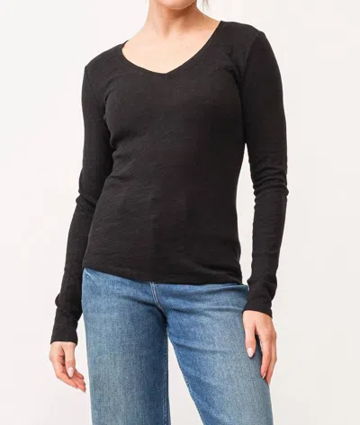 Dear John Denim Alina Relaxed Fit Basic Top In Black
