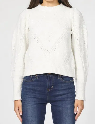 Dear John Denim Aliza Textured Sweater In Ivory In White
