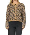 Dear John Denim Amina Cardigan Sweater In Leopard In Brown