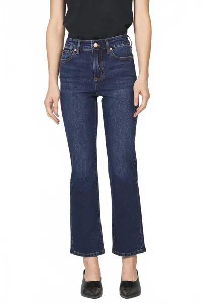 Dear John Denim Anika Mid Rise Straight Leg Jeans In Moonlight In Blue
