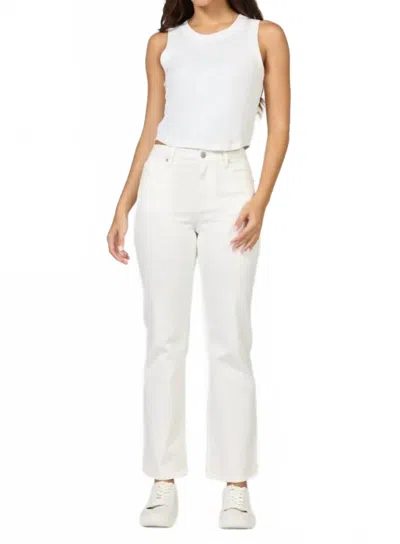 Dear John Denim Anika Straight Leg Jean In White In Multi