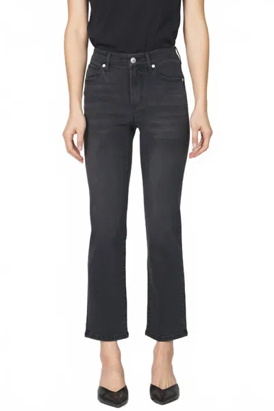 Dear John Denim Anika Straight Leg Jeans In Jet Set In Black