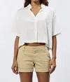 Dear John Denim Ansel Linen Shirt In White In White