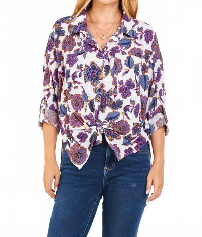 Dear John Denim Arianna Floral Blouse In Multicolor