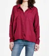 Dear John Denim Arianna Long Sleeve Top In Purple Potion In Pink