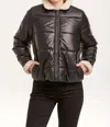 Dear John Denim Arleth Puffer Jacket In Black In Black