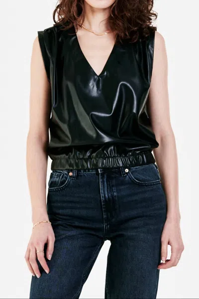 Dear John Denim Arya Mix Media Tank Top In Black