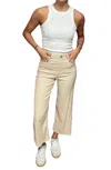 Dear John Denim Aubrey Wide Leg Cropped Pants In Soft Seashell In Multi