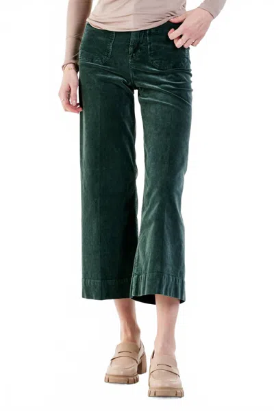 Dear John Denim Audrey Corduroy Cropped Pant In Pine In Green