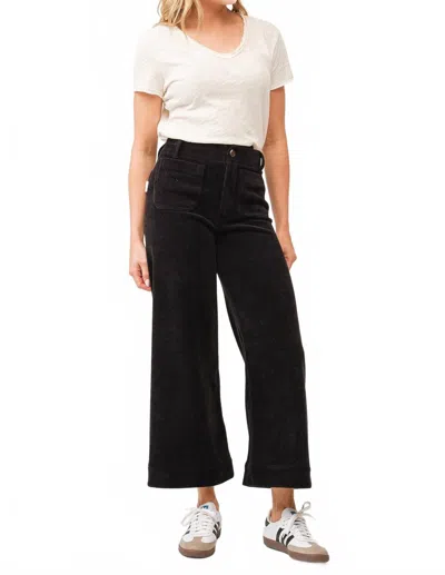 Dear John Denim Audrey Corduroy High Rise Chenille Pants In Black