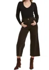 Dear John Denim Audrey Cropped Corduroy In Olive Green In Green