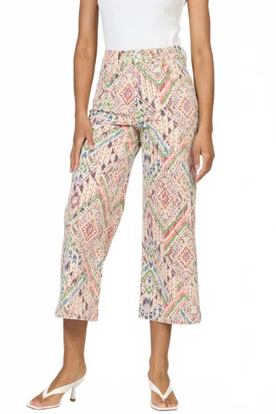 Dear John Denim Audrey High Rise Jeans In Tropical Ikat In Multi