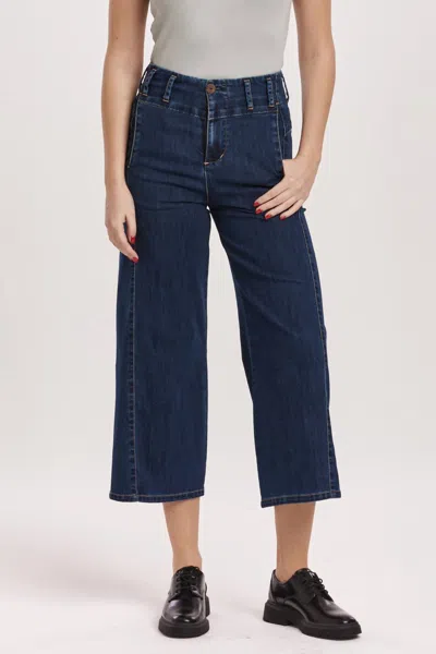 Dear John Denim Audrey High Rise Wide Leg Jeans In Breckenridge In Blue