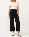 Dear John Denim Audrey High Rise Wide Leg Pants In Black Chenille In Multi