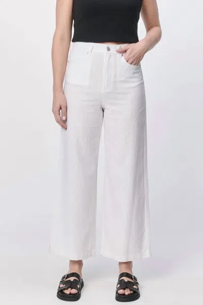 Dear John Denim Audrey High Rise Wide Leg Pants In White