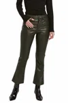 Dear John Denim Audrey Leather Pant In Hunter Green In Green
