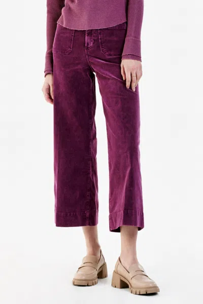 Dear John Denim Audrey Super High Rise Cropped Wide Leg Pants In Purple Potion In Multi